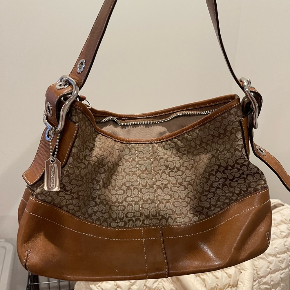 Mini chocolate brown coach purse